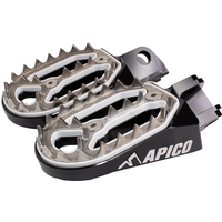 FPP PRO TM BK - Apico Pro Bite Foot Pegs For TM EN/MX 85-300 2002-2021, EN/MX 250-630FI 2002-2021 Black