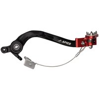 Image of BPF509 BLACK/RED - Apico Brake Pedal For KTM SX/SXF & Husqvarna TC/FC 125-450 2023-2024, KTM EXC/EXC-F & Husqvarna TE/FE 150-501 2024, Gas Gas MC/MC-F/EC/EC-F 2024 Black/Red