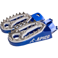 FPP PRO TM BU - Apico Pro Bite Foot Pegs For TM EN/MX 85-300 2002-2021, EN/MX 250-630FI 2002-2021 Blue