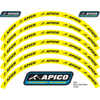 Image of RIMSTICKER YLW/BLK - Apico Rim Sticker Kit 21" Front & 18" Rear Yellow/black
