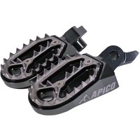 FPP PRO YZF 23 GRAPH - Apico Pro Bite Foot Pegs For Yamaha YZF250 2024-2025, YZF450 2023-2025, YZF450X 2024-2025, WRF450 2024-2025 Titanium
