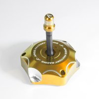 FUELCAP SUZ 1 GD - Apico Alloy Fuel Cap For Suzuki RM85 2002-2022, RM 125/250 2001-2008, RMZ250 2010-2021, RMZ450 2005-2021 Gold