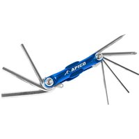 Image of ALLEN MULTI TOOL - Apico 8 Piece Hex Head Key/Screw Driver Multi Tool Blue