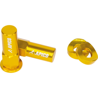 Image of RIM LOCK NUT ALU YW - Apico Aluminium Rim Lock Nut & Washer Set Yellow