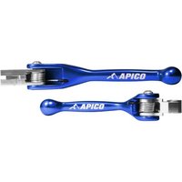 LEFLEXI SET BETA BLUE - Apico Set Of Flexi Levers For Beta RR 125/250/300 2013-2023, RR 350/500 2012-2023, TM MX 125/250/350/450 2010-2018 Blue