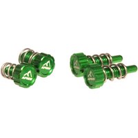 AT LEVER ADJ SET 1 GN - Apico Brake & Clutch Master Cylinder Adjuster Set For AJP & Braktec Green