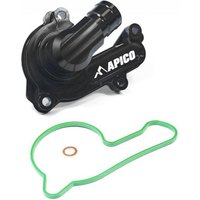 WPC KTM 2 BK - Apico Water Pump Cover For KTM SXF 250/350/450 & Husqvarna FC 250/350/450 2016-2022, EXC-F/FE 250-350 2017-2023, Gas Gas MC-F/EC-F/EX-F 250-350 2021-2023 Black