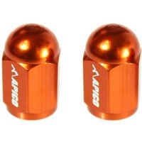 Image of APVC CNC ORA - Apico CNC Aluminium Valve Cap 2-pack Orange