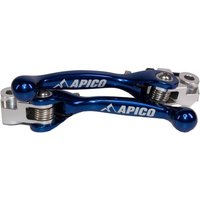 LEFLEXI SET GAS 3 BU - Apico Set Of Braktec Flexi Levers For Gas Gas EC/EC-F250-350 2021-2023, Husqvarna TE/FE 150-501 2022-2023 Blue