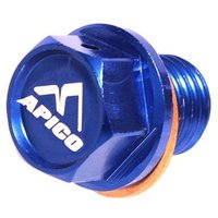 SUMPBOLT MAG KTM BU - Apico Magnetic Sump Drain Bolt M12 X 12mm X 1.5 For KTM SX/SXF/EXC/EXC-F & Husqvarna TC/TE/FC/FE & Gas Gas MC/EC All Blue