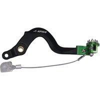 BPF203 BLACK/GREEN - Apico Forged Brake Pedal For Kawasaki KX 125/250 1988-1989, KX500 1989-2004 Black/green