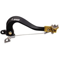 BPF401 BLACK/YELLOW - Apico Forged Brake Pedal For Suzuki RM125 1993-2000 Black/yellow