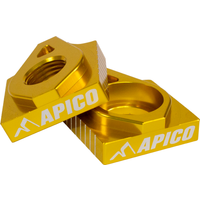 AT RAB TRS YW - Apico Rear Axle Blocks TRS One/One Gold 125/250/300 2016-2023 Yellow