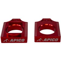 RAB-08 RED - Apico Rear Axle Blocks For Yamaha YZF 250/450 2014-2025, WRF250 2025, WRF450 2024-2025 Red