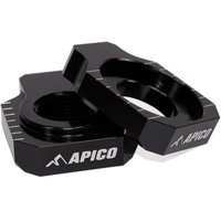 RAB-22 BLACK - Apico Rear Axle Blocks For KTM SX/SXF 125-450 2023, Husqvarna TC/FC 125-450 2023, Gas Gas MC 250/450F Factory Edition 2023 Black