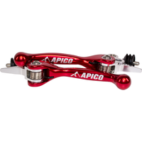 LEFLEXI SET KTM6 RD - Apico Set Of Flexi Levers For KTM SX65 2014-2023, Husqvarna TC65 2014-2023, Gas Gas MC 65/85 2014-2023, KTM Freeride 2014-2020 Red