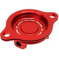 OFC CRF250 04 RED - Apico Oil Filter Cover For Honda CRF250R 2004-2009, CRF250X 2004-2019 Red