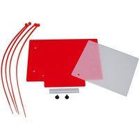 TBNOPLATE 19 RD - Apico Front Number Board Plastic With Window New X Shape Red