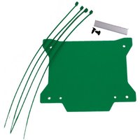 Image of TBNOPLATE 19 GN - Apico Front Number Board Plastic With Window New X Shape Green