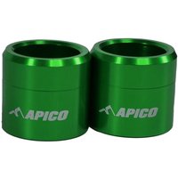 WSF KAW 3 GN - Apico Front Wheel Spacers For Kawasaki KXF250 & KXF250XC 2021-2024, KXF450 & KXF450XC 2019-2024 Green