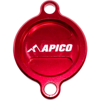 Image of OFC KTM SXF250 13 RD - Apico Oil Filter Cover For Gas Gas MC-F 250/350/450 & EC-F 250/350 2021-2025 Red
