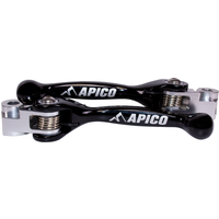 LEFLEXI SET GAS 3 BK - Apico Set Of Braktec Flexi Levers For Gas Gas EC/EC-F250-350 2021-2023, Husqvarna TE/FE 150-501 2022-2023 Black