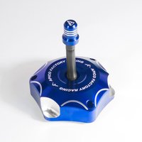 FUELCAP KAW 1 BU - Apico Alloy Fuel Cap For Kawasaki KX85 2014-2026, KX250 2005-2008, KXF 250/450 2006-2026, KX 250/450XC 2021-2026 Blue