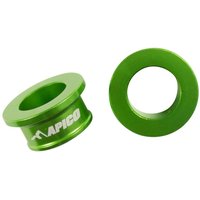 WSR KAW 1 GN - Apico Rear Wheel Spacers For Kawasaki KX85 2001-2023 Green