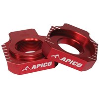 RAB-22 RED - Apico Rear Axle Blocks For KTM SX/SXF 125-450 2023, Husqvarna TC/FC 125-450 2023, Gas Gas MC 250/450F Factory Edition 2023 Red