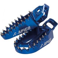 Image of FPX KTM 23 BLUE - Apico Xtreme Foot Pegs For KTM SX/SXF 125-450 2023-2025, Husqvarna TC/FC125-450 2023-2025, Gas Gas MC 250/450F Factory Edition 2023-2025 Blue