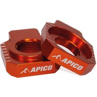 RAB-22 ORA - Apico Rear Axle Blocks For KTM SX/SXF 125-450 2023, Husqvarna TC/FC 125-450 2023, Gas Gas MC 250/450F Factory Edition 2023 Orange