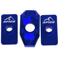 RAB-14 BLUE - Apico Rear Axle Blocks For KTM SX50 2009-2019, Husqvarna TC50 2017-2019 Blue