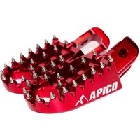Image of FPX BETA 20 RED - Apico Xtreme Foot Pegs For Beta RR 125/250/300 2T 2020-2023, RR 350/390/430/480 4T 2020-2023 Red