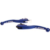 LEFLEXI SET HQV 1 BU - Apico Set Of Magura Flexi Levers For Husqvarna TC/FC 125-450 2018, TE/FE 125-5011 2018-2021 Blue