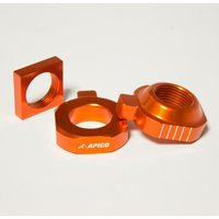 RAB-13 ORA - Apico Rear Axle Blocks For KTM SX85 & Freeride 2015-2023, Husqvarna TC85 2015-2023, Gas Gas MC85 2021-2023 Orange
