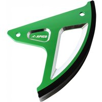 DISC GUARD KX/KXF GN - Apico Rear Brake Disc Guard For Kawasaki KX 125/250 2003-2008, KXF 250/450 2004-2023, KX 250/450XC 2021-2023 Green