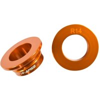 WSR KTM 2 OR - Apico Rear Wheel Spacers For KTM SX/SXF 125-450 2013-2022 Orange