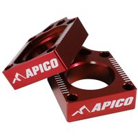 RAB-02 RED - Apico Rear Axle Blocks For Honda CRF150R 2007-2025 Red