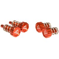 AT LEVER ADJ SET 2 OR - Apico Brake & Clutch Master Cylinder Adjuster Set 2 AJP & Braktec For Montesa Orange