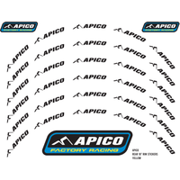 Image of RIMSTICKER WHT/BLK - Apico Rim Sticker Kit 21" Front & 18" Rear White/black