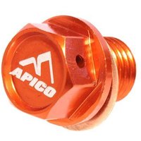 SUMPBOLT MAG KTM - Apico Magnetic Sump Drain Bolt M12 X 12mm X 1.5 For KTM SX/SXF/EXC/EXC-F & Husqvarna TC/TE/FC/FE & Gas Gas MC/EC All Orange