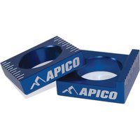 RAB-08 BLUE - Apico Rear Axle Blocks For Yamaha YZF 250/450 2014-2025 Blue
