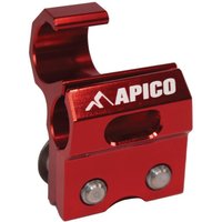 Image of BHC HON3 RED - Apico Brake Hose Clamp For Honda CRF250L 2016-2023, CRF300L 2021-2023 Red