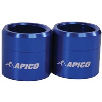 WSF KAW 3 BU - Apico Front Wheel Spacers For Kawasaki KXF250 & KXF250XC 2021-2024, KXF450 & KXF450XC 2019-2024 Blue
