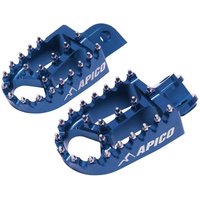 Image of FPX PW50 BLUE - Apico Xtreme Foot Pegs For Yamaha PW50 1981-2026, PW80 1983-2026, DT 100/175 1973-1975 Blue