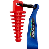 Image of EXHPLUG 2ST API RD - Apico Exhaust Plug 2 Stroke With Lanyard Red