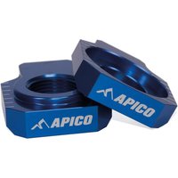 RAB-22 BLUE - Apico Rear Axle Blocks For KTM SX/SXF 125-450 2023, Husqvarna TC/FC 125-450 2023, Gas Gas MC 250/450F Factory Edition 2023 Blue
