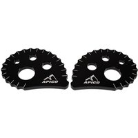 AT SNAILCAM BK OS - Apico 17mm Trials Snail Cams Black Oversize