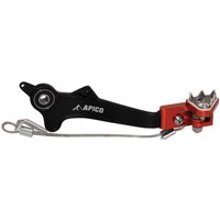 BPF507 BLACK/ORANGE - Apico Brake Pedal For KTM 690 Enduro 2011-2019, Husqvarna 701 Enduro 2016-2019 Black/Orange