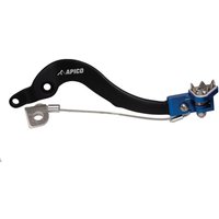 Image of BPF800 BLACK/BLUE - Apico Forged Brake Pedal For TM MX/EN 125/250/300 2008-2021, MX/EN 250/300FI 2015-2021 Black/blue